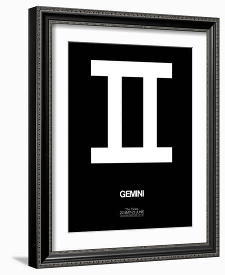 Gemini Zodiac Sign White-NaxArt-Framed Art Print