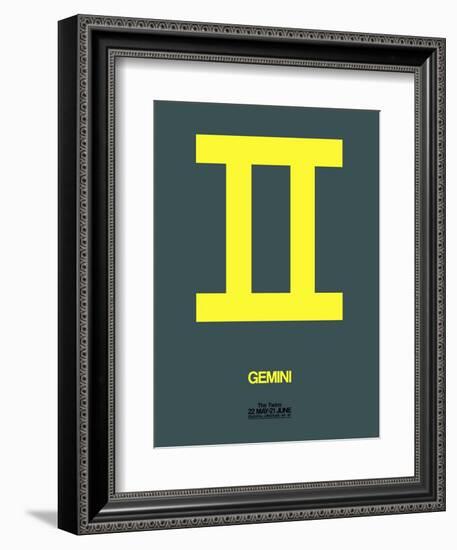 Gemini Zodiac Sign Yellow-NaxArt-Framed Art Print