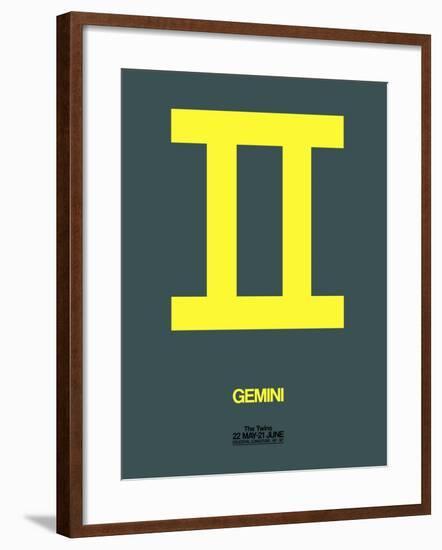 Gemini Zodiac Sign Yellow-NaxArt-Framed Art Print