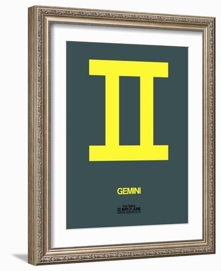 Gemini Zodiac Sign Yellow-NaxArt-Framed Art Print