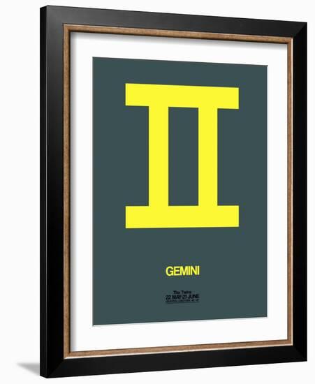 Gemini Zodiac Sign Yellow-NaxArt-Framed Art Print