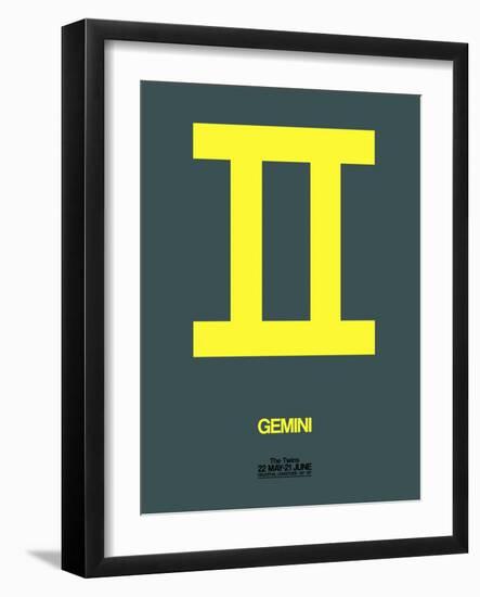 Gemini Zodiac Sign Yellow-NaxArt-Framed Art Print