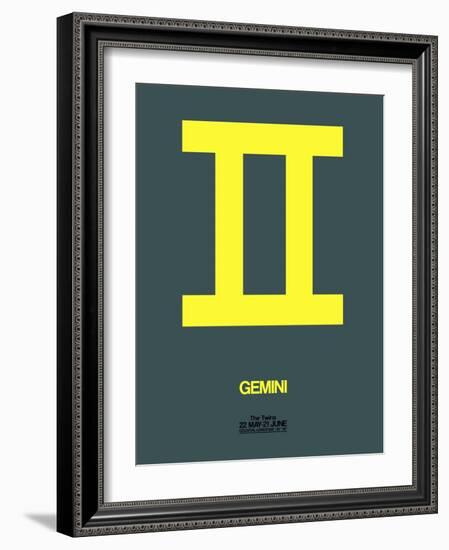 Gemini Zodiac Sign Yellow-NaxArt-Framed Art Print