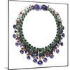 Gemstone Necklace with Amethyst, Ruby, Emerald and Diamond-null-Mounted Photographic Print