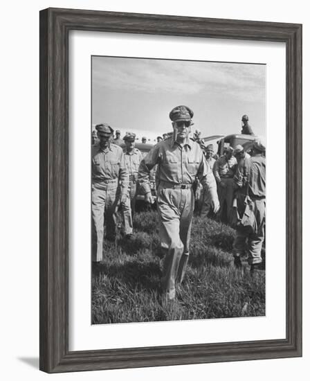 Gen. Douglas MacArthur Arriving with American Occupation Forces-Carl Mydans-Framed Premium Photographic Print