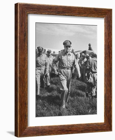 Gen. Douglas MacArthur Arriving with American Occupation Forces-Carl Mydans-Framed Premium Photographic Print