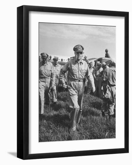 Gen. Douglas MacArthur Arriving with American Occupation Forces-Carl Mydans-Framed Premium Photographic Print