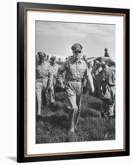 Gen. Douglas MacArthur Arriving with American Occupation Forces-Carl Mydans-Framed Premium Photographic Print