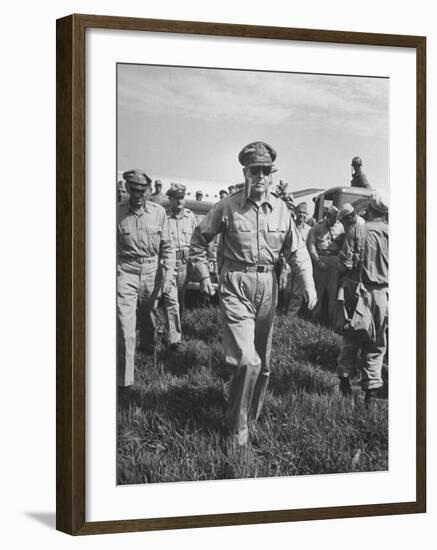 Gen. Douglas MacArthur Arriving with American Occupation Forces-Carl Mydans-Framed Premium Photographic Print