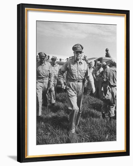 Gen. Douglas MacArthur Arriving with American Occupation Forces-Carl Mydans-Framed Premium Photographic Print