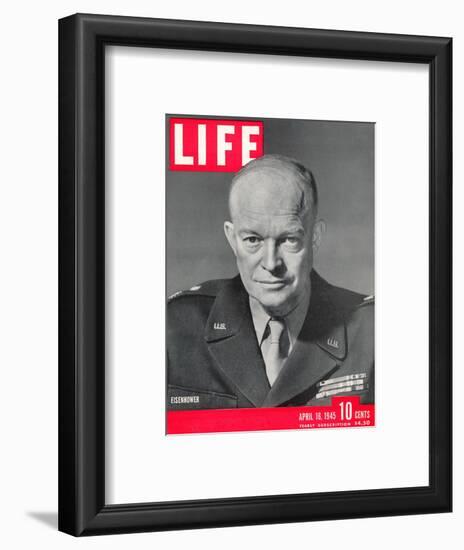 Gen. Dwight D. Eisenhower., April 16, 1945-David Scherman-Framed Photographic Print