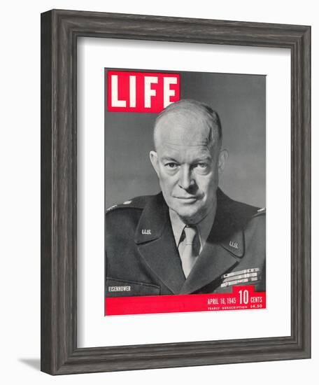 Gen. Dwight D. Eisenhower., April 16, 1945-David Scherman-Framed Photographic Print