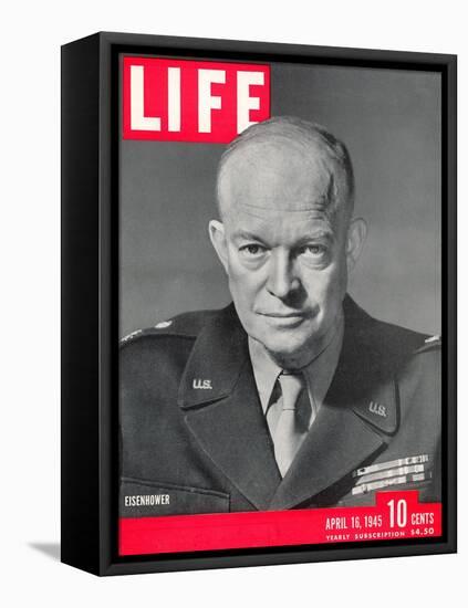 Gen. Dwight D. Eisenhower., April 16, 1945-David Scherman-Framed Premier Image Canvas