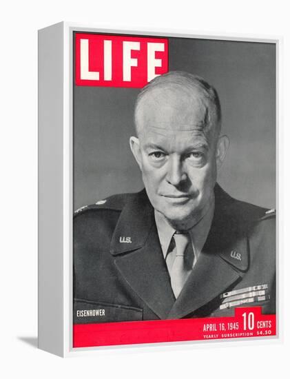 Gen. Dwight D. Eisenhower., April 16, 1945-David Scherman-Framed Premier Image Canvas