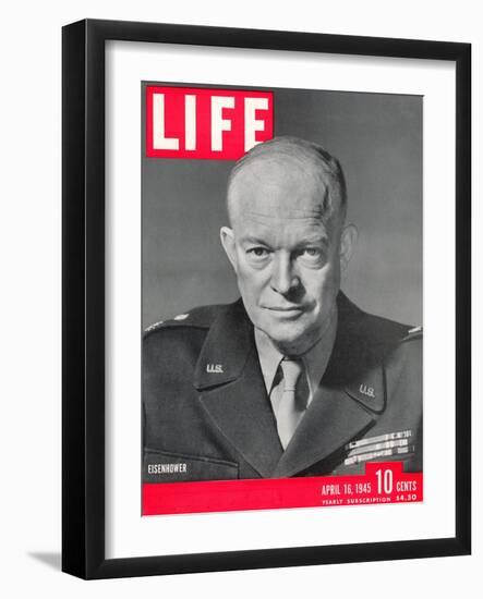 Gen. Dwight D. Eisenhower., April 16, 1945-David Scherman-Framed Photographic Print