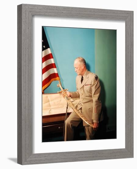 Gen. Dwight D. Eisenhower in Uniform-Francis Miller-Framed Photographic Print