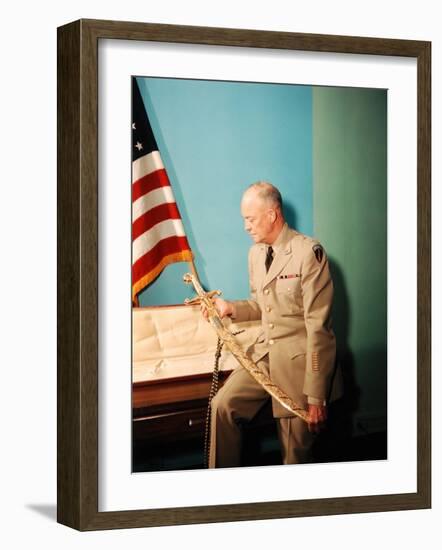 Gen. Dwight D. Eisenhower in Uniform-Francis Miller-Framed Photographic Print