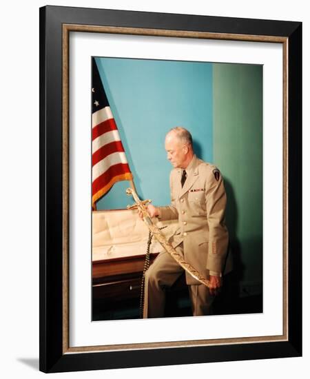 Gen. Dwight D. Eisenhower in Uniform-Francis Miller-Framed Photographic Print