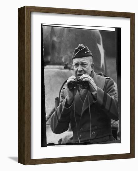 Gen. Dwight Eisenhower, Commander in Chief of the Allied Invasion Forces-Frank Scherschel-Framed Photographic Print