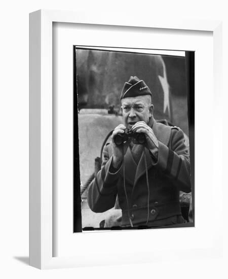 Gen. Dwight Eisenhower, Commander in Chief of the Allied Invasion Forces-Frank Scherschel-Framed Photographic Print