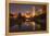 Gene Leahy Mall Skyline at Dawn, Omaha, Nebraska, USA-Walter Bibikow-Framed Premier Image Canvas