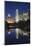 Gene Leahy Mall Skyline at Dawn, Omaha, Nebraska, USA-Walter Bibikow-Mounted Photographic Print