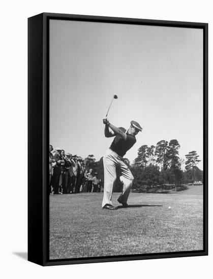 Gene Sarazen in Swinging Motion-Robert W^ Kelley-Framed Premier Image Canvas