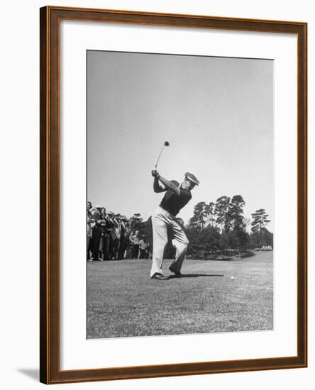 Gene Sarazen in Swinging Motion-Robert W^ Kelley-Framed Premium Photographic Print