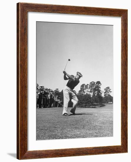 Gene Sarazen in Swinging Motion-Robert W^ Kelley-Framed Premium Photographic Print