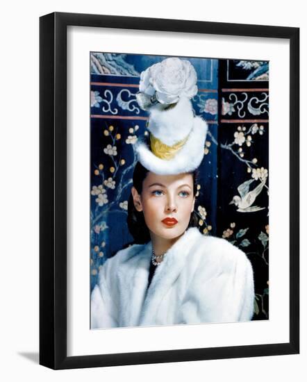 Gene Tierney, 1940s-null-Framed Photo