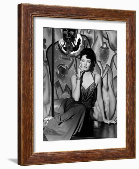 Gene Tierney. "The Shanghai Gesture" 1941, Directed by Josef Von Sternberg-null-Framed Photographic Print