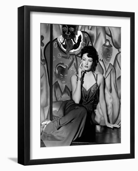 Gene Tierney. "The Shanghai Gesture" 1941, Directed by Josef Von Sternberg-null-Framed Photographic Print