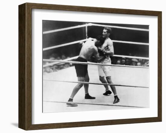 Gene Tunney-Jack Dempsey Boxing Match or the 'Long Count Fight' of Sept. 22, 1927-null-Framed Photo