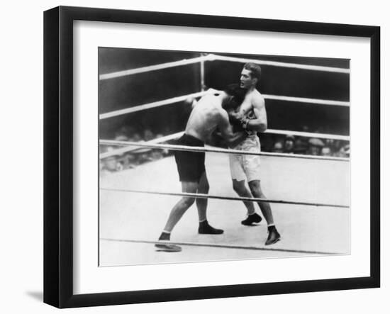 Gene Tunney-Jack Dempsey Boxing Match or the 'Long Count Fight' of Sept. 22, 1927-null-Framed Photo