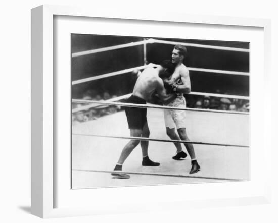 Gene Tunney-Jack Dempsey Boxing Match or the 'Long Count Fight' of Sept. 22, 1927-null-Framed Photo