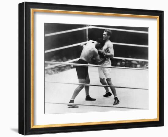 Gene Tunney-Jack Dempsey Boxing Match or the 'Long Count Fight' of Sept. 22, 1927-null-Framed Photo