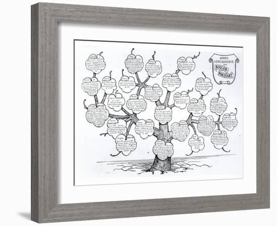 Genealogical Tree of the Rougon-Macquart Family-French School-Framed Giclee Print