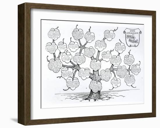 Genealogical Tree of the Rougon-Macquart Family-French School-Framed Giclee Print