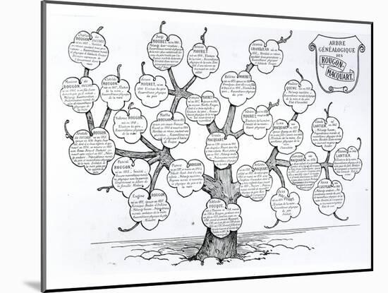 Genealogical Tree of the Rougon-Macquart Family-French School-Mounted Giclee Print