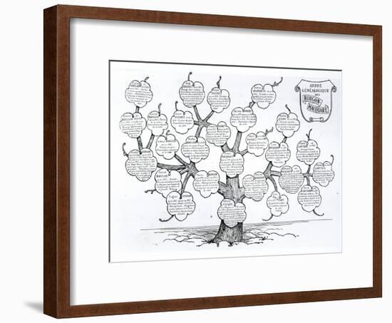 Genealogical Tree of the Rougon-Macquart Family-French School-Framed Giclee Print