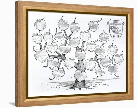 Genealogical Tree of the Rougon-Macquart Family-French School-Framed Premier Image Canvas