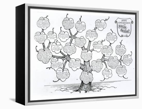 Genealogical Tree of the Rougon-Macquart Family-French School-Framed Premier Image Canvas