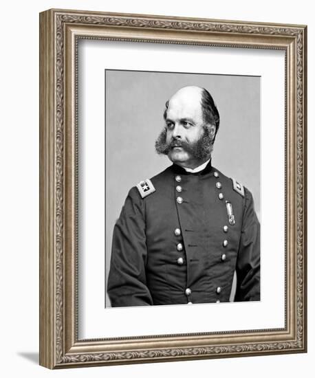 General Ambrose Burnside of Indiana, Civil War-Lantern Press-Framed Art Print