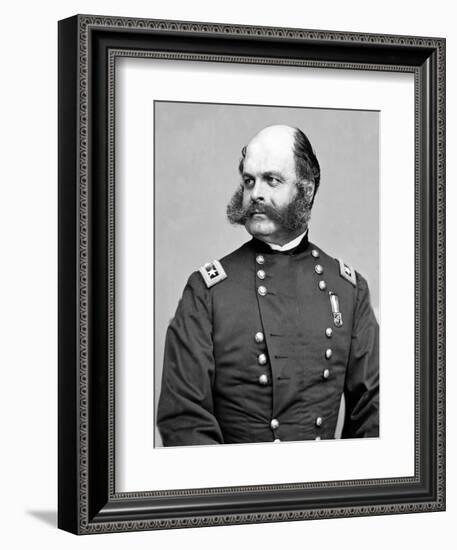 General Ambrose Burnside of Indiana, Civil War-Lantern Press-Framed Art Print