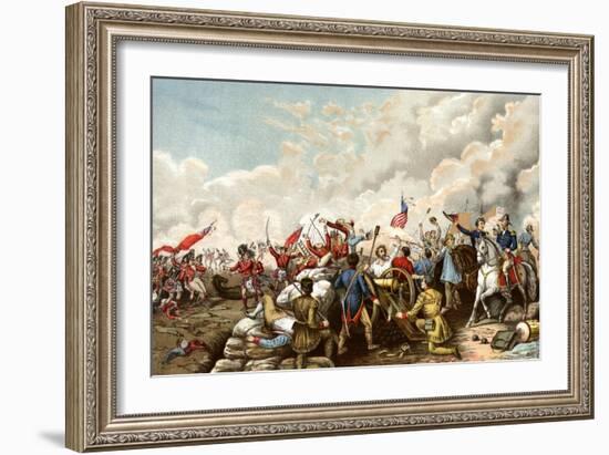 General Andrew Jackson's Victory over the British at New Orleans, c.1815-null-Framed Giclee Print