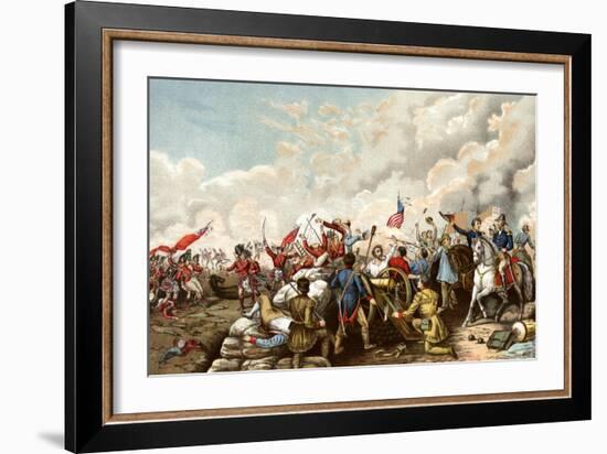 General Andrew Jackson's Victory over the British at New Orleans, c.1815-null-Framed Giclee Print