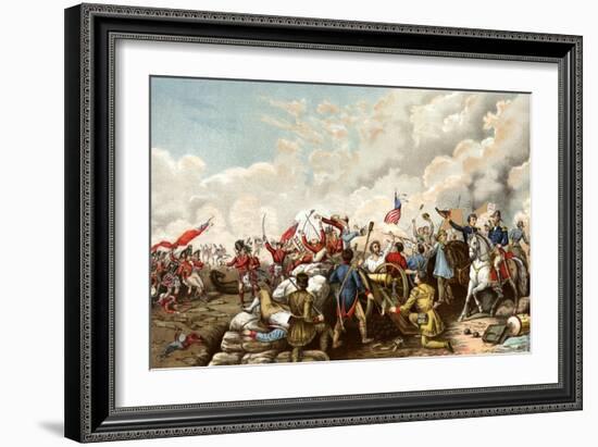 General Andrew Jackson's Victory over the British at New Orleans, c.1815-null-Framed Giclee Print