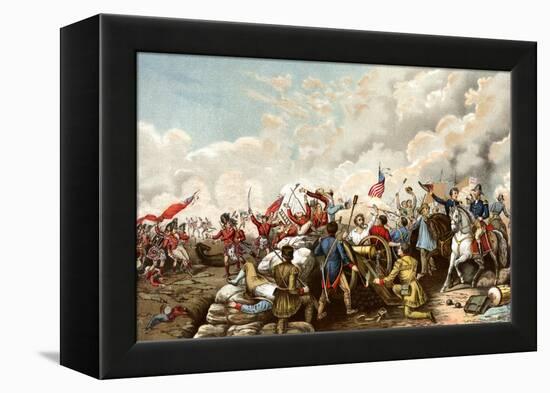 General Andrew Jackson's Victory over the British at New Orleans, c.1815-null-Framed Premier Image Canvas