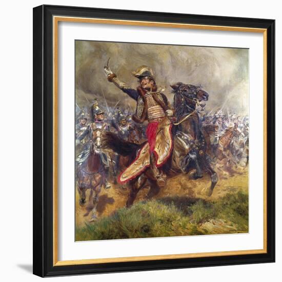 General Antoine-Charles-Louis Lasalle 1912-Jean-Baptiste Edouard Detaille-Framed Giclee Print