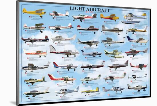 General Aviation, Light Aircrafts-null-Mounted Art Print